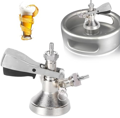 Tissting Accoppiatore per Fusti di BirraTipo G, Tipo a Scivolo Birra, G5/8 Filettatura Maschio Erogatore di Birra Alla Spina con Valvola Limitatrice Pressione di Sicurezza Birra Alla Spina Rubinetti