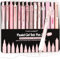 Four Candies Gel-Tintenstift-Set, 14-teiliges Stift-Set mit Etui, niedliche Notizen, 0,5 mm feine Spitze, einziehbar, 12 schwarze Tintenstifte mit 2 Textmarkern (Rosa)