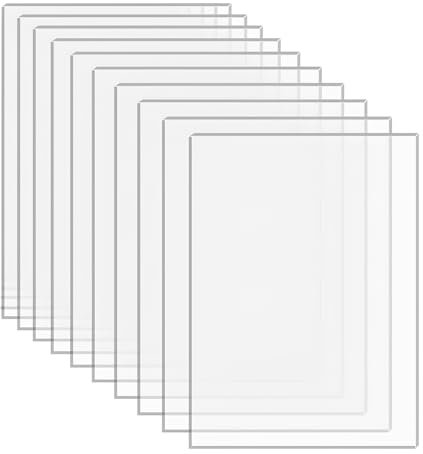 TNSLAND Lot de 10 plaques en verre acrylique professionnel de 2 mm d'épaisseur, plexiglas ultra transparent, plaque acrylique, pour cadre photo, exposition de projet, peinture, présentoir de table (10