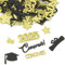 ALLY-MAGIC Graduation Confetti 2025, Glitter Confetti Sprinkles for Table Scatters Decorations, Gold Black Graduate Cap Diploma Table Decoration for Graduation Party Supplies Y9SFXSMZX (Black)