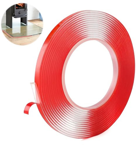Trukafie Dichtlippe Glasbodenplatte,5 M Silikonband Selbstklebend,Gummilippe Selbstklebend für Glasbodenplatten, Kaminofen, Ofenplatte, Bodenplatte, Feuerschutzplatte,6 mm x 2 mm