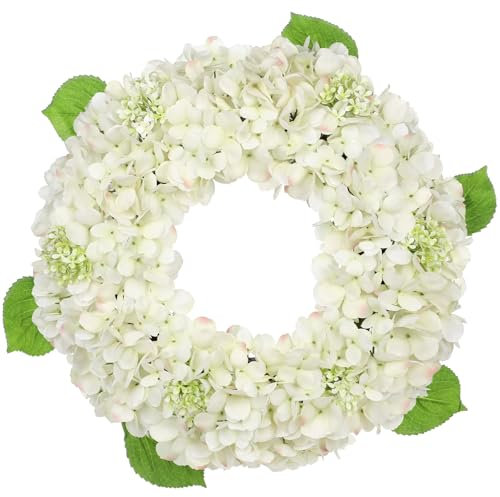 50cm Künstlich Hortensien Blumenkranz Künstlich Türkranz Blumenkranz Deko groß Türkranz Wandkranz Frühlingsdeko für Frühlings-Sommer-Osterdekoration, Zuhause, Parties, Türen