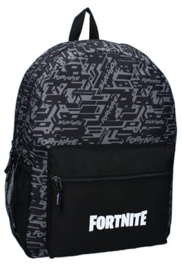 mybagstory - Rucksack für Jungen, Fortnite, Schwarz, für Kinder, Schule, Grundschule, Kindergarten, Schulranzen, Jungen, Größe 45 cm, verstellbare Träger, Schwarz , Enfant