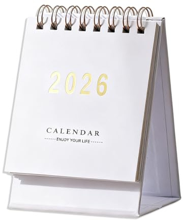 NOPKESV 1 pieza Mini Calendario de Sobremesa, de julio de 2025 a diciembre de 2026, Mini de Bolsillo para el Hogar Oficina Escuela, 2025-2026, Calendario Mesa