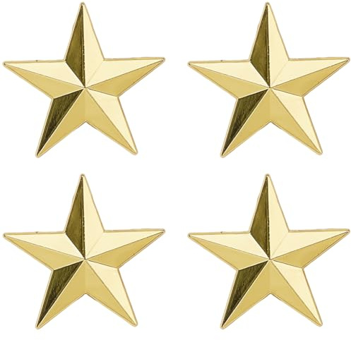 SUPERFINDINGS 4Pcs Épinglette Étoile Alliage Grande Broche Pentagramme Journée des Anciens Combattants Cadeau Décorations Costume 4 Juillet Fête du Travail
