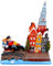Generisch Holland Amsterdam Kirche Gracht Fahrrad 10 x 9 x 5 cm Modelhaus Modelbau Souvenir Deko GMTX 2401
