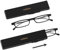 SZEOEOM Ultradünne faltbare Lesebrille für Damen und Herren,leicht,TR90, zu faltbar, kompakt,Computer-Lesegerät, tragbar, schlank,flach,stabiles Gehäuse,Schwarz +2.0 (Schwarz, 2.5, Dioptrien)