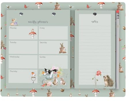 Wrendale Designs - 'Garden Friends' garden animal Weekly & Shopping Planner Pad