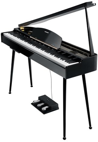 Starfavor REVERIE Grand Digital Piano, 88 Keys Weighted Hammer Action Keyboard Piano, Modern Design Home Electric Piano for Beginner, Bluetooth, USB-MIDI,Triple Pedal