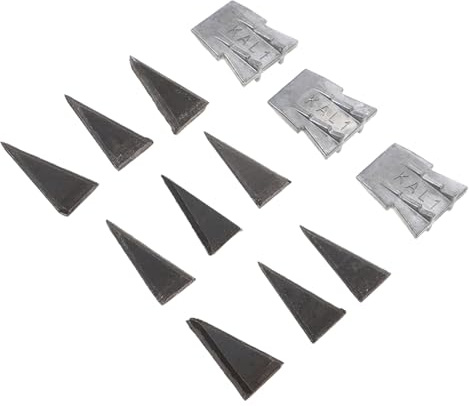 Toyvian Cunei di Metallo per Manico D'ascia 12 Pezzi Kit di Cunei di Sicurezza Conici per Martello e Accette per Utensili da Giardino Officina e Fai da Te Fissaggio Stabile e Facile