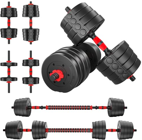 GYMSTR 30KG Dumbbells Set,Adjustable Weights Set,Home Gym Exercise Workout Equipment Barbell Weight Set for Home Strength Training,Dumbbell Sets for Men Women
