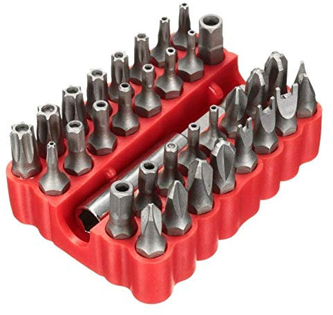 GS 33pcs Sicherheit Tamper Proof Bit Set-Torq Maul Torx Hex Star Tri Wing Elektrische Schraubendreher-Bits 1/10,2 cm 6,35 mm Magnethalter DIY Hand Tools