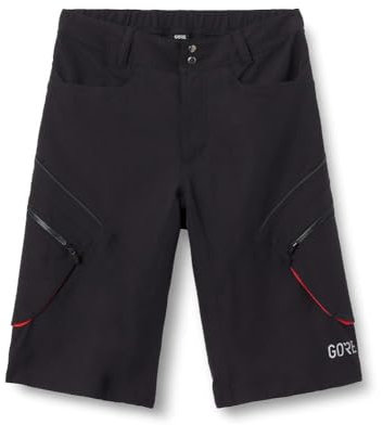 GORE WEAR Herren C3 Trail Shorts, Black/Red, M EU