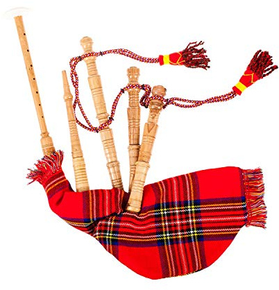 Heritage of Scotland Cornamusa per bambini suonabile (STEWART ROYAL) - Cornamusa - Tradizionale scozzese - Rosso - A - Legno spazzolato