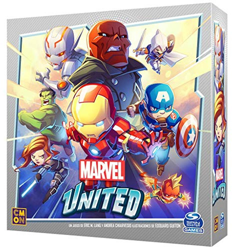 CMON | Marvel United | Juego de Mesa Cooperativo de Estrategia para Adultos y Familias | A Partir de 10 Años | De 1 a 4 Jugadores | 40 Minutos por Partida | Español
