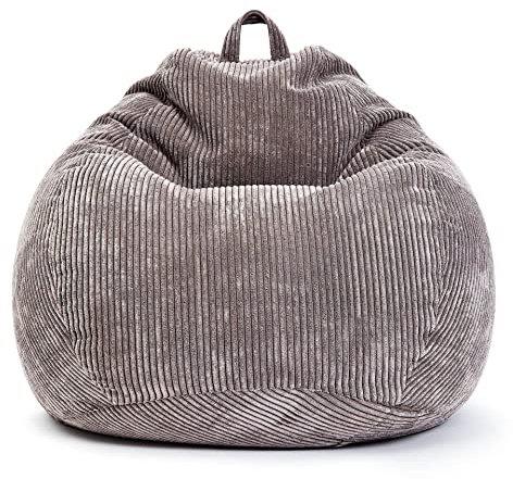 Green Bean© Sittsäck för inomhus 90x110cm EPS-pärlor Fyllning & Manchester Tyg Mysigt Mjuk Tvättbar - Inomhus Golvkudde Liggkudde Lounge Stol Relax Stol Barn Vuxna Tyg Antracit
