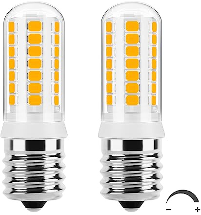 DiCUNO E17 LED Bulb Dimmable, Microwave Oven Bulbs, 2700K Warm White, 3W (40W Incandescent Replacement), 400LM, 120V, E17 Intermediate Base LED for Stove Top, Appliance, Range Hood, 2 Pack