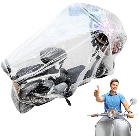 Copertura Antipolvere per Moto - Copertura Trasparente per Scooter Mobilità per Proteggere Le Moto da Pioggia, Sole e Polvere - Coperture per Moto per Tutto L'Anno