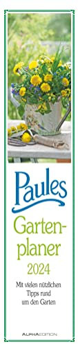 Paules Gartenplaner 2024 - Streifenplaner - Wandplaner - Küchen-Kalender - 11,3x49,5