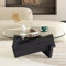 DazzlingZLL Couchtisch Rund, Wohnzimmertisch Schwarz, Coffee Table Beistelltisch Glastisch mit Tischbeine Holz, Moderne Sofatisch für Wohnzimmer, Home Office, Einfache Montagem, 90 x 90 x 40 cm