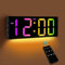Digitale Wanduhr LED Wanduhr große mit 12 inch Display, Bunte Digitaluhr mit Nachtlicht mit Fernbedienung, leise dimmbar geeignet für Wohnzimmer,Schlafzimmer,Büro,Schreibtisch