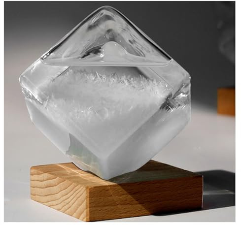 barometro nuvola di vetro,Previsioni meteorologiche in vetro, design barometro cubo di vetro,Previsioni meteorologiche a forma di nuvola di cubo d'acqua in vetro di, ornamento Decorazioni da scrivania