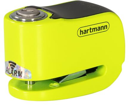 Hartmann Alarm Bremsscheibenschloss 5,5 mm – Fahrradschloss Mit Alarmanlage, Scooterschloss, Motorrad Schloss, Motorrad Zubehör, Sicherheitsschloss, Schlossbremsscheibe Mit Schlüssel