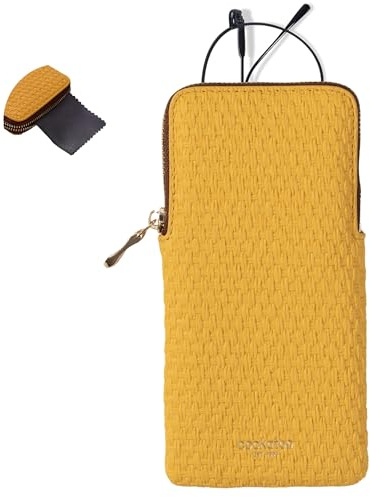 Cockatoo Portable Glasses Case, Drop-Resistant Eyewear Storage Pouch, Slim Soft Case for Sunglasses,with Cleaning Cloth (lceland Poppy)