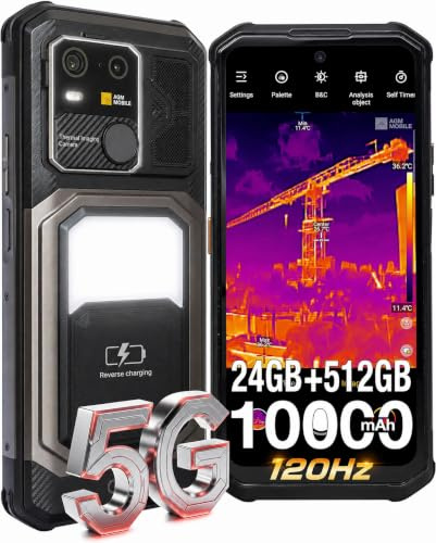 AGM G3 Pro Smartphone Robuste, 512×384 25ips Caméra Thermique, 10000mAh, 5G