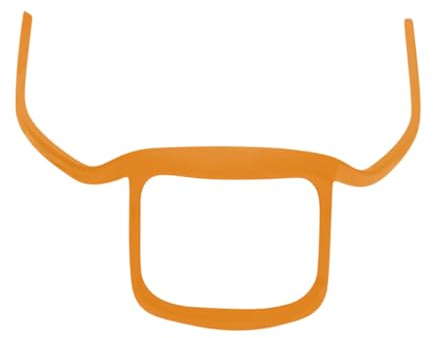 Metall ABS Skägg Formmall 14x6cm 60g Svart/Orange - Professionell | Mustaschmall För Precisions Trimning, Polisong & Getskägg Konturverktyg
