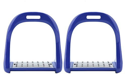 Jelquix Estribo para Montar a Caballo Sillín de Aluminio Duradero para Jinetes Ecuestres, 5 Colores a Elegir, Almohadilla de Acero Inoxidable, Antideslizante, 1220 G/par, Ideal para Entusiastas de