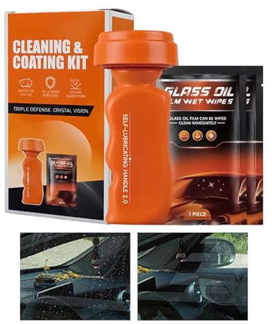 Kit Detergente Per Vetri, Salviette Antipioggia, Trattamento Automobilistico, Rimozione Rapida Dei Residui Per Migliorare La Visibilità Di Guida, Applicazione Di Strati Di Protezione Idrofobica, Soluz