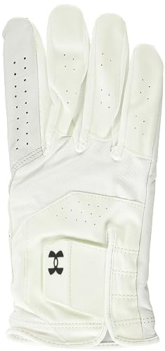 Under Armour Iso-Chill Men's Golf Glove, White (100)/Black, Left Hand X-Large Cadet