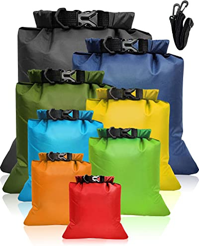 Victoper Waterproof Dry Bag Set 8 Pcs, Lightweight Large Capacity Ripstop Dry Bags Waterproof in 12L 10L 8L 5L 3.5L 3L 2.5L 1.5L Organizer Storage Bags for Outdoor Hiking Camping Fishing Cycling