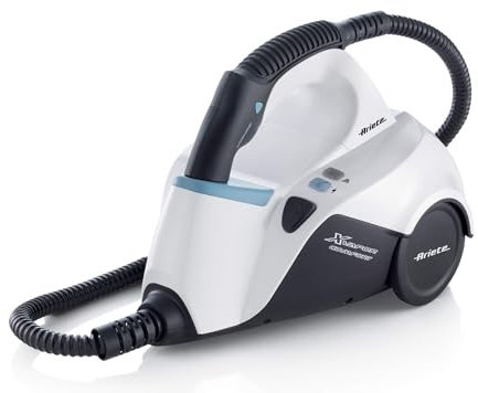 Ariete 4145 XVapor Comfort - Pulitore a vapore - Uccide 99,9% germi e batteri - Kit accessori - vapore continuo 45' - 1500 Watt - 5 bar - Bianco