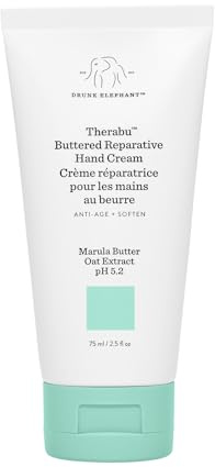 Drunk Elephant Therabu Buttered Reparative Hand Cream - 75 ml/2.5 fl oz - Hand Lotion - Clean Clinical Skincare - Cruelty-Free - Dermatologist-Tested - Free of Essential Oils, Silicones, and Fragrance