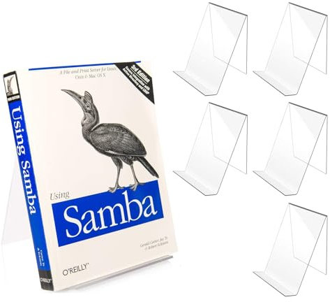 6 Pack Acrylic Book Stand, Clear Display Holder, Cookbook Stand for Display and Reading Cookbooks,Books, Notebooks, Plate, Artworks- Home and Office