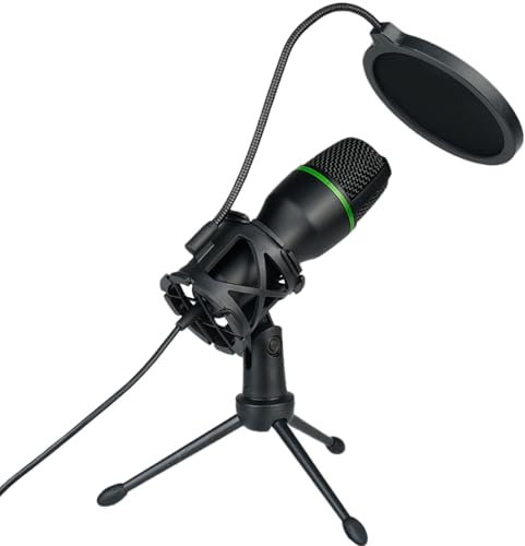 Micrófono de condensador USB, micrófono de transmisión Plug and Play para PC, portátil, equipo de audio electrónico profesional para cantar, podcasting, grabación de voz, conferencias remotas