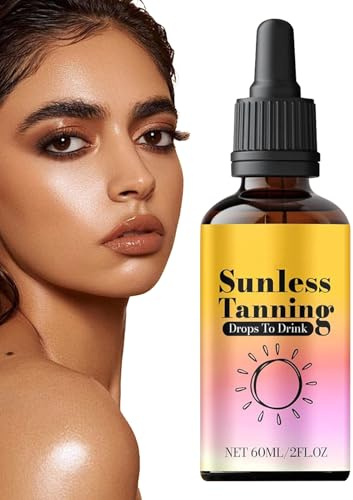 Tan – 60 ml Selbstbräunung für die Haut | Natürliches Flüssig-Glanzgetränk für den täglichen Gebrauch, Bräunung aus der inneren Flasche