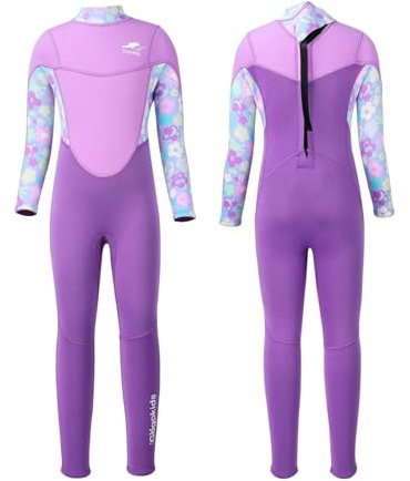 Gogokids Combinaison De Plongée pour Enfants pour Filles, Combinaison Intégrale en Néoprène 2 mm, Fermeture Éclair dans Le Dos, Maillot De Bain Au Chaud pour Les Sports Nautiques