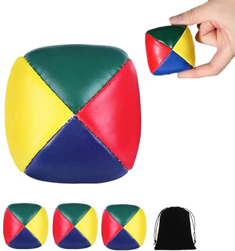 4 Pcs Juggling Balls, Juggling Balls for Adults Set with Storage Bag | 5cm Durable Soft Smooth Jugg Ball, Designed for Beginners Adults to Safely Practise at Home