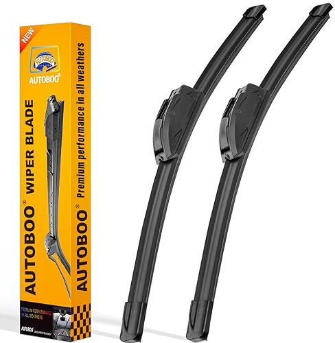AUTOBOO 24 and 18 Windshield Wipers Blades (Pack Of 2),OEM Quality Premium All-Seasons Wiper blades,Stable and Quiet Armor wiper blades