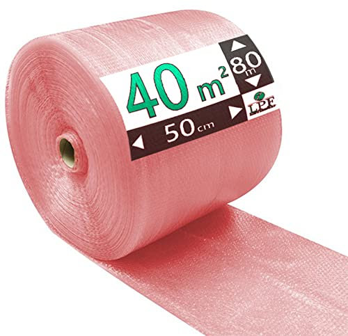 LPF dieLUFTPOLSTERFOLIE Luftpolsterfolie 75my 50cm Verpackungsfolie Luftpolster Rolle Noppenfolie Polsterfolie Umzug Knallfolie Polstermaterial Versand Umzugfolie