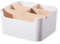 gvivej Schreibtisch Organizer - 5 Fächer Holz Schreibtisch Organizer - mit Stifthalter - Kann gespeichert werden Stift - Kosmetikartikel - Haftnotizen - für Büro Schlafzimmer und Wohnzimmer - Weiß