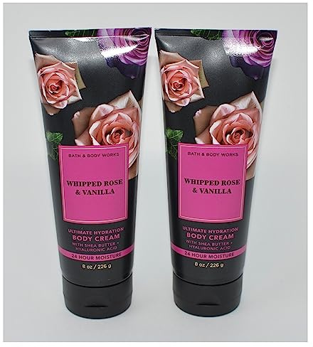 Bath & Body Works - Ultimate Body Moisturizer, 2-Pack (Vanilla & Whipped Rose), 8.0 Fluid Ounces