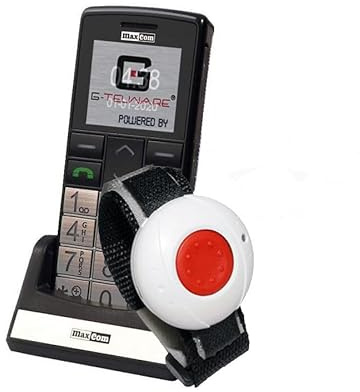 Seniormobiltelefon med SOS armband MAXCOM MM715 (G-TELWARE®)! - Alternativ armbandssändare