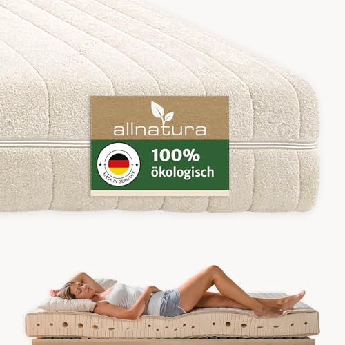 allnatura Naturlatex-Matratze Testsieger Stiftung Warentest Sanastar-Comfort - 90x200 cm, Medium (H3), Höhe: 16 cm - 7-Zonen-Stützsystem - In Deutschland hergestellt mit 100% Naturkautschuk