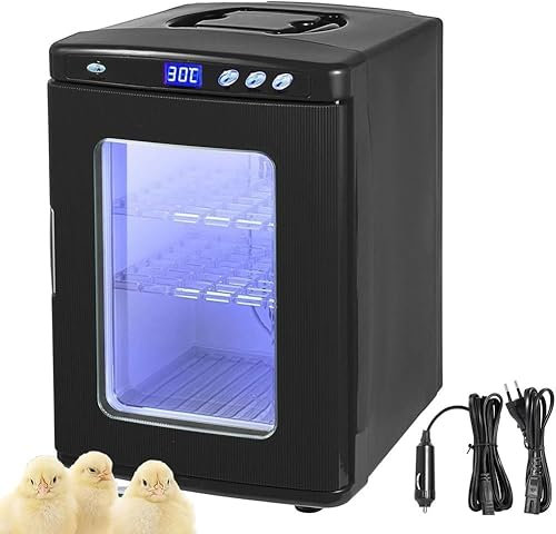 25L reptilinkubator Ägginkubator, Scientific Lab Inkubator kyl- och värmetermostatlåda, 5°C-60°C temperaturkontroll & digital LED & belysning, för reptiler Chameleon Lizard Turtle