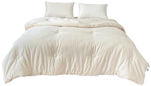 Edredón de Plumas, Edredón NóRdico,Relleno Nórdico de Fibra Hueca,para Las 4 Estaciones,Relleno de Microfibra, para Las Cuatro Estaciones Reversible y Moderno Poliéster (blanco,200x230 cm(3kg))