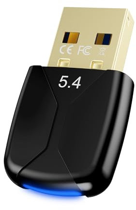 USB Bluetooth Adapter, RENGOGA 5.4 Bluetooth Adapter PC EDR Stick für Windows 11/10/8.1/7, Dongle für PC Laptop Kopfhörer Tastatur Maus Plug and Play Controller Headset Desktop